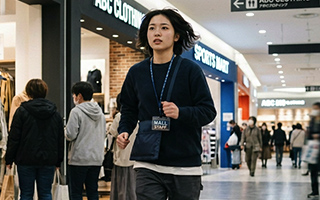 緊急時にサコッシュですぐ行動できるイメージ